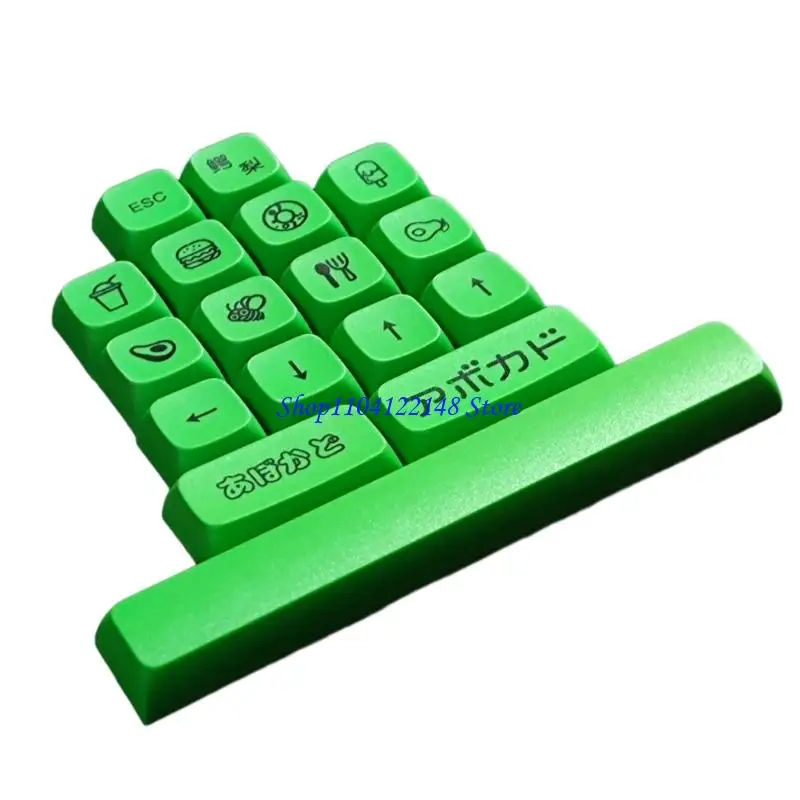 Фото P9FA 17 клавиш XDA Profile Bees колпачки для ключей PBT сублимационные колпачки для ключей 6,25U для механических №4