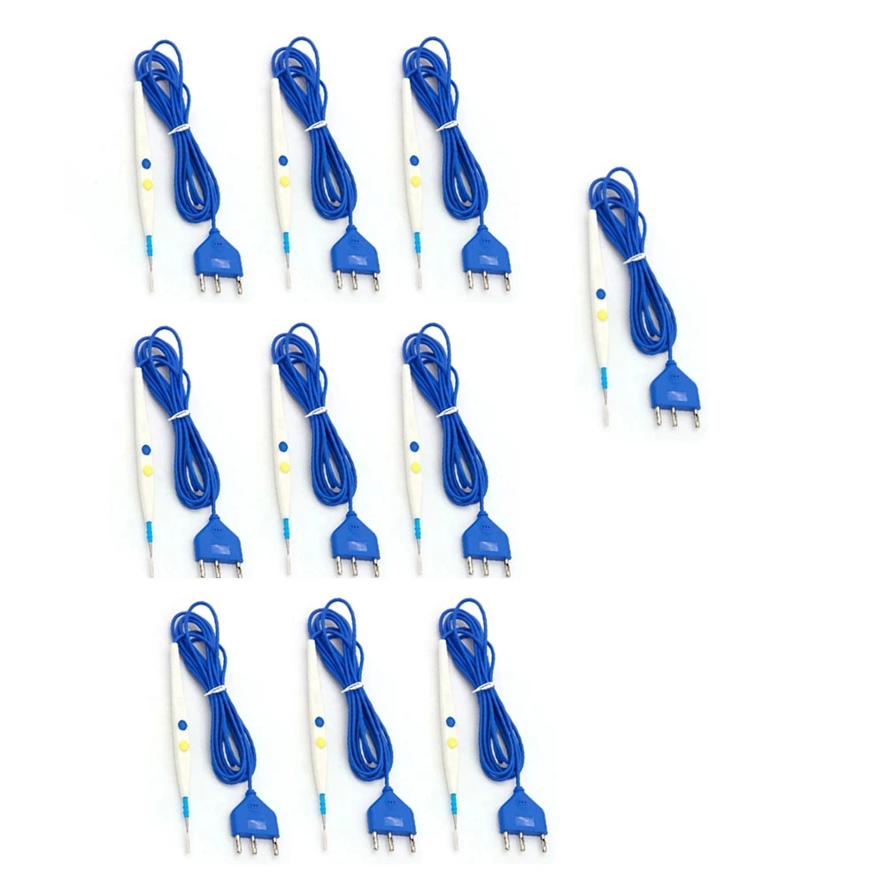 10Pcs Disposable Surgery ESU Pencil High Frequency Electrosurgery LEEP Unipolar Electric Knife Pen