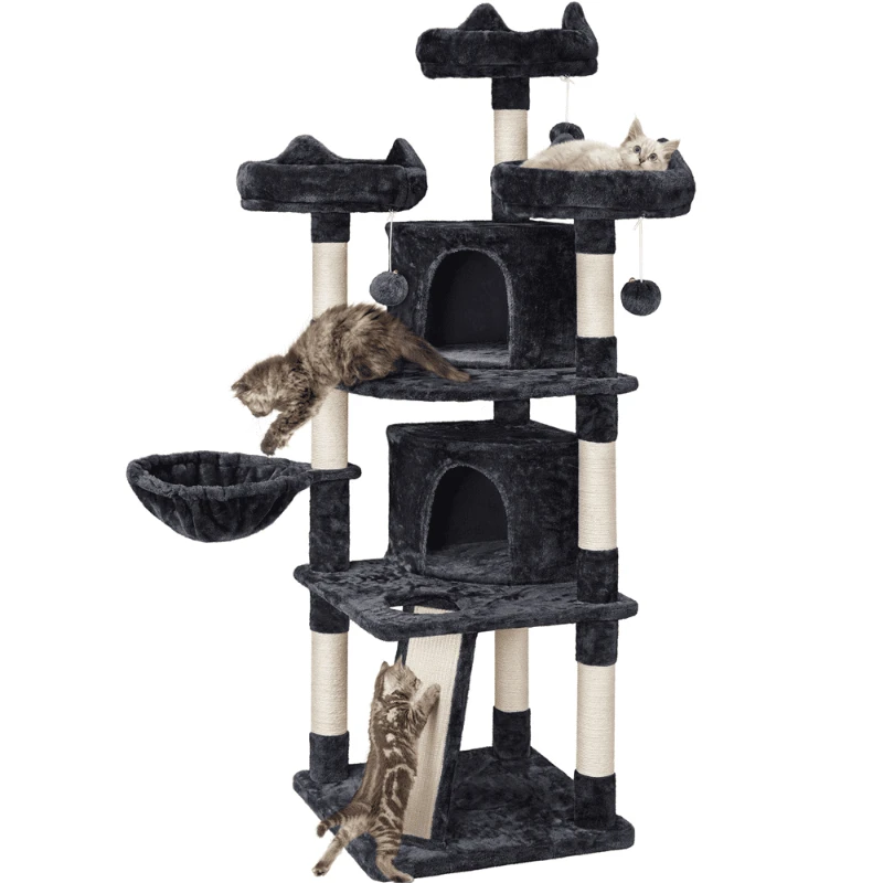 

68.5in Multi-Level Tree Caves Condos, Black