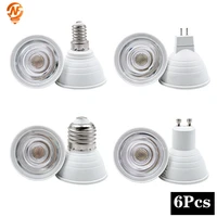 6pcslot lampada led bulb mr16 gu5 3 gu10 e27 e14 6w 220v led lamp spotlight bombillas beam angle 24120 degree spot light bulb
