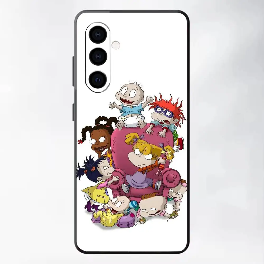 Фото Черный мягкий силиконовый чехол для телефона Kid R-Rugrat Chuckie A-Angelica для Samsung A73 20,21,22,31,32,52,53,72 №4