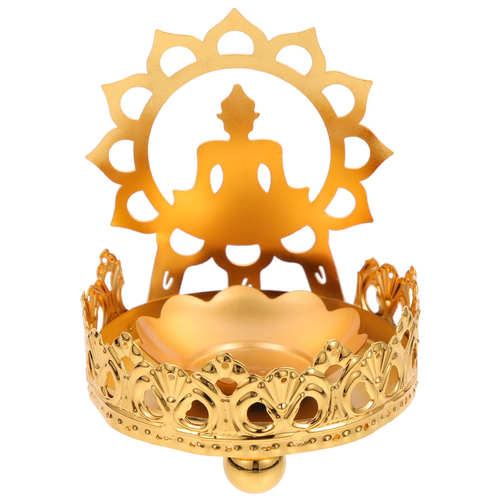 

Holder Tealight Decor Lamp Butter Metal Oil Stand Lamps Holders Candlestick Gift Shadow Decoration Decorative Candleholder Pooja