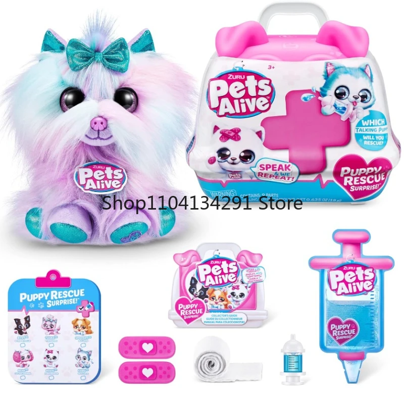 Фото Новая кукла-сюрприз Pets Alive Pet Shop Surprise S3 Puppy Rescue Pomeranian ZURU Puppy Plush Electronic Speak and Repeat №2
