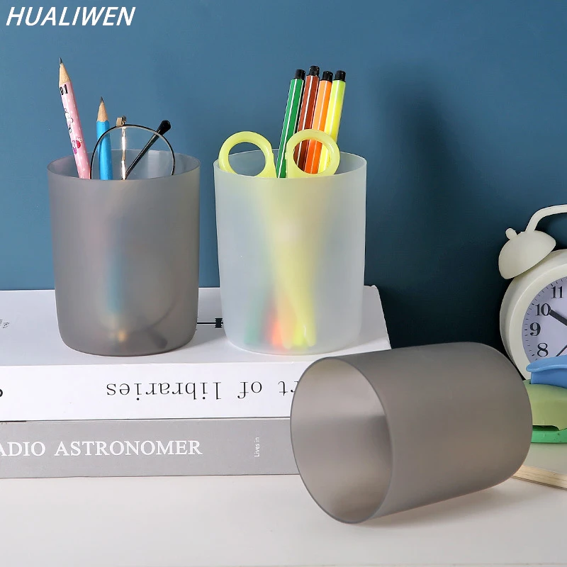 

Round Square Desktop Pen Holder Organizer Office Accessories Pencil Stand Storage Case Box Stationery Pen Holder Office Supplies