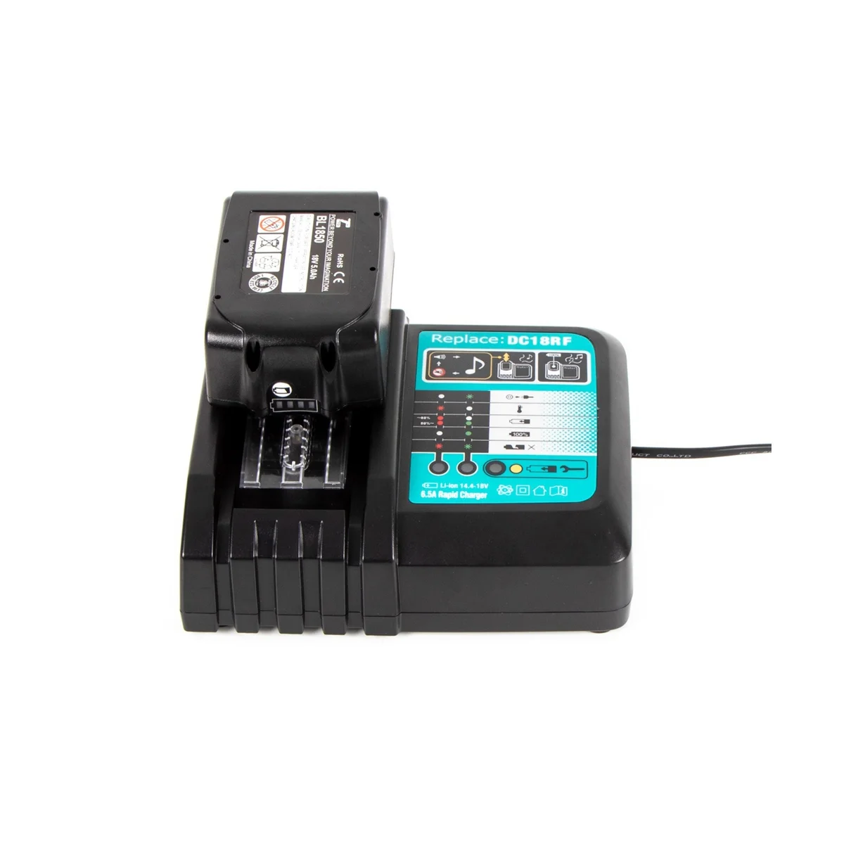 

DC18RF 6A with Cooling Fan - Battery Charger for Makita14.4V 18V BL1830 BL1840 BL1430 BL1440 US Plug