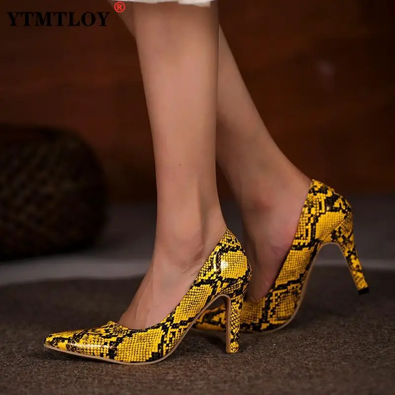 

Leather Fashion High Heels Women Pumps Plus Size Sexy Party Pointed Toe Shoes Woman Female Mujer Sapato Feminino Striped