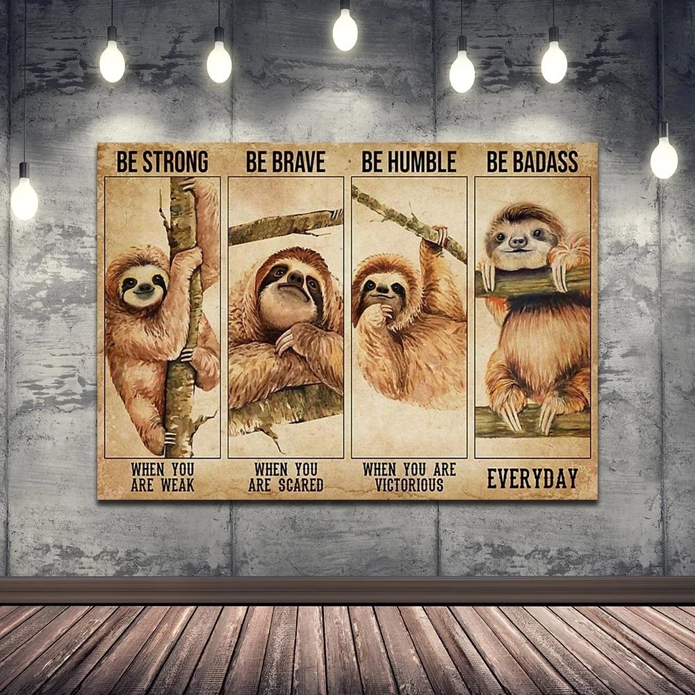 

Новое поступление, алмазная вышивка, крепкая живопись Ленивец, настенное искусство, картина стразы, сделай сам, 5D Алмазная мозаика, картина ...