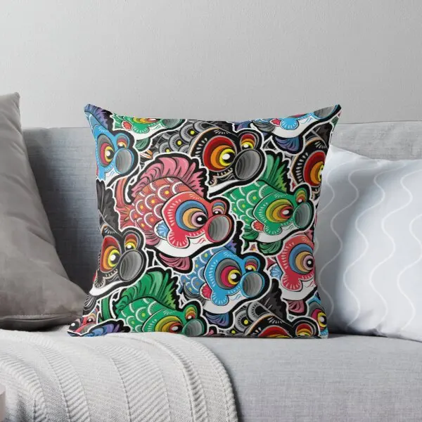 

Kolor Me Koinobori Printing Throw Pillow Cover Cushion Case Home Bed Sofa Throw Wedding Fashion Decor Pillows not include