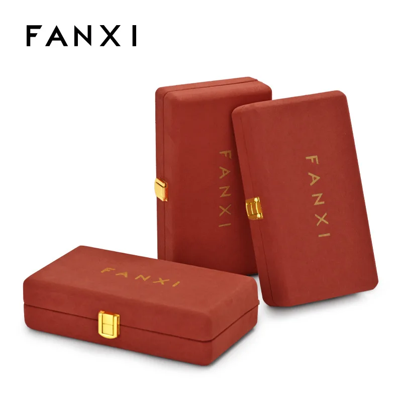 Jewelry Storage Box Ring Earring Pendant Necklace Multifunctional Jewelry Storage Box Orange