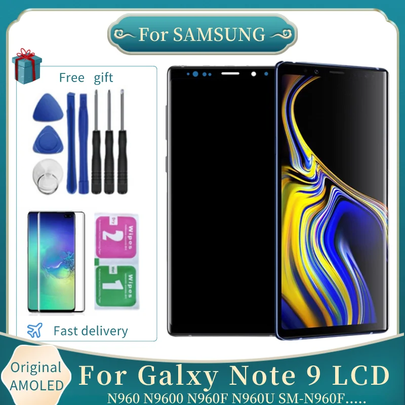 100% Original AMOLED Note9 Display For Samsung Galaxy Note 9 LCD N960 N9600 N960F Display LCD Touch Screen Digitizer Replacement enlarge