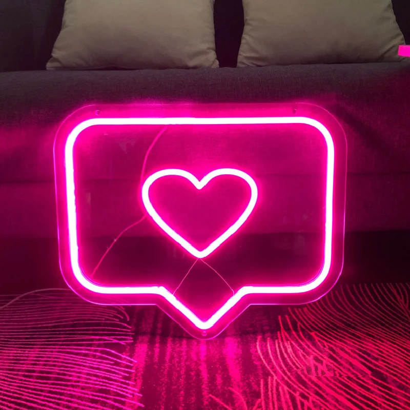 Bedroom Neon Personalized Heart Neon Sign Custom Nails Salon Shop Sign Event Party Home Wall Decor LED Porch Neon Night Lights