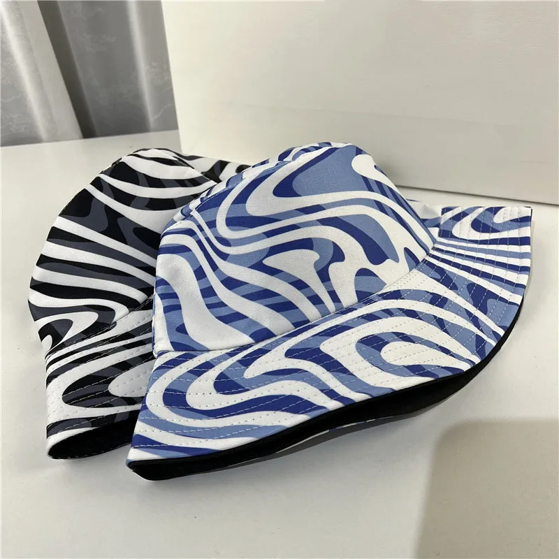 

Панама хлопковая унисекс, шляпа от солнца, с волнистым узором, для отдыха на открытом воздухе, пляжа, летняя