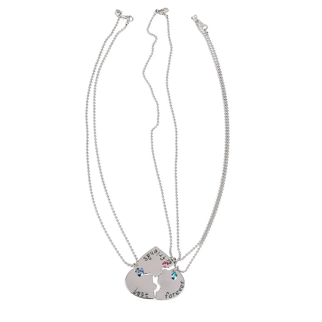 

Friend Necklace Heart-Shaped Three-Hearted Diamond and American European Jewelry Necklaces & Pendants