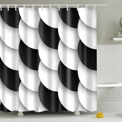

Creative Pattern Series New Shower Curtain Color Eco-Friendly Polyester Fabric Washable Bathtub Decorative Shower Curtain