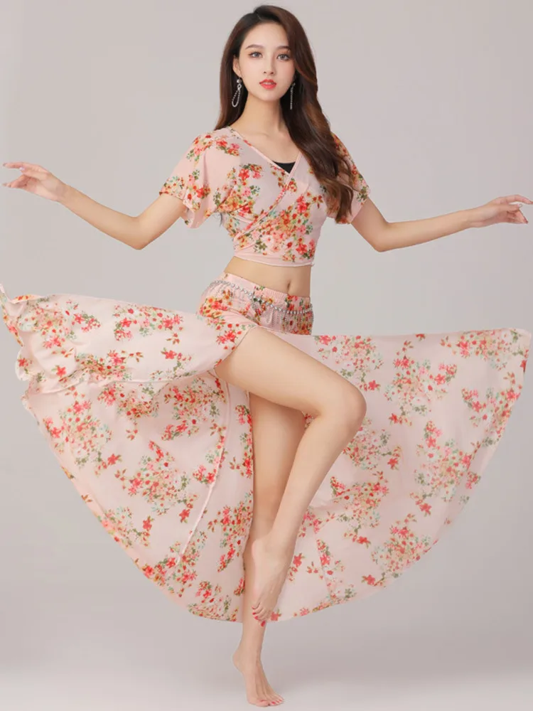 

Костюм женский для восточных танцев, Джазовый сетчатый костюм с коротким рукавом для взрослых, костюм для латиноамериканских танцев, Египетский костюм леопарда