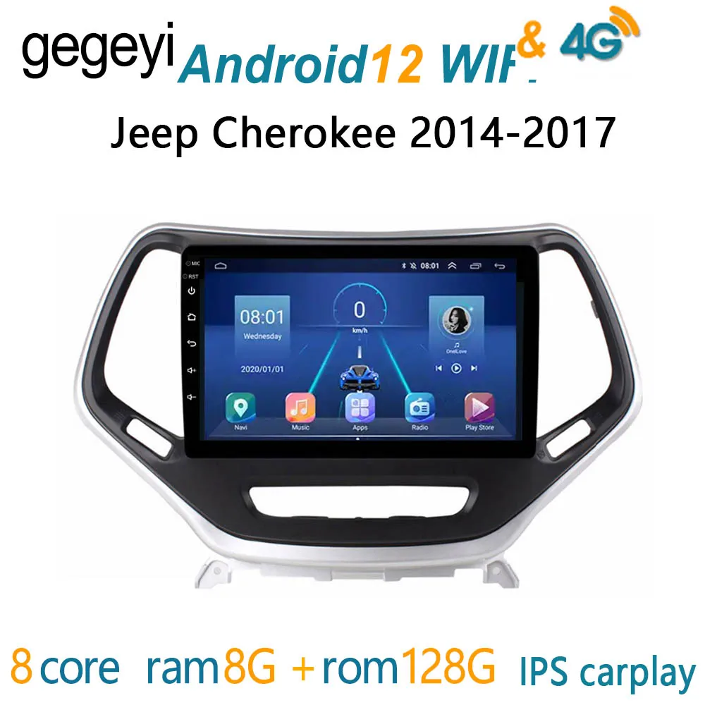 

8G+128Gавтомагнитола for Jeep Cherokee 2014 2017 магнитола для авто 2 din 2дин android андроид 1 дин навигатор для авто 2din рамка для магнитолы подголовник с монитором с экраном выдвижным экра carplay радиоприёмник 9