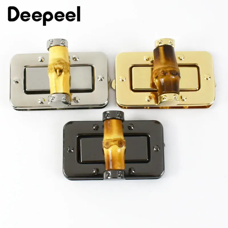 

2/4Pcs Metal Bamboo Turn Twist Lock 25x42mm/33x61mm Hanbag Locks Closure Buckle DIY Hardware Latch for Bags Repair Accessories