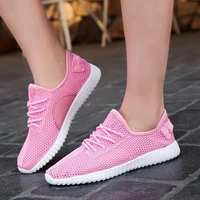 2022 summer women vulcanized shoes for breathable mesh shoes women sneakers lightweight mesh casual high quality green pink