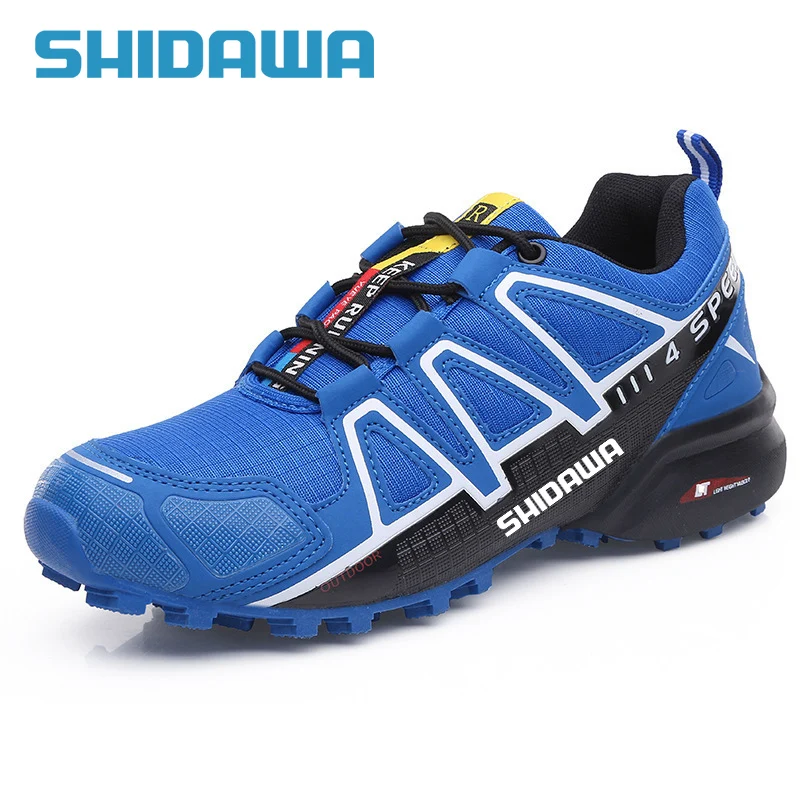 

New Men's Fishing Shoes Non-slip Wear-resistant Sneakers Cycling Shoes Outdoor Waterproof Breathable Cross-country Hiking Shoes
