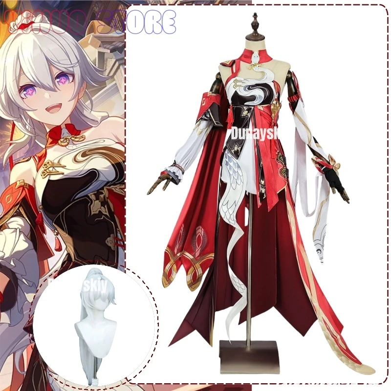 Фото Аниме игра Honkai Impact 3rd Kiana костюм Чивань Jixing платье парик Хэллоуин ролевая вечеринка игра одежда Déguisement Fille №1