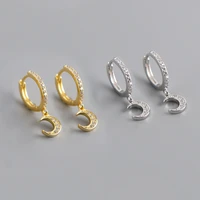 1 pair fashion and sophistication moon pendant earrings womens minimalist moon cartilage hoops earrings