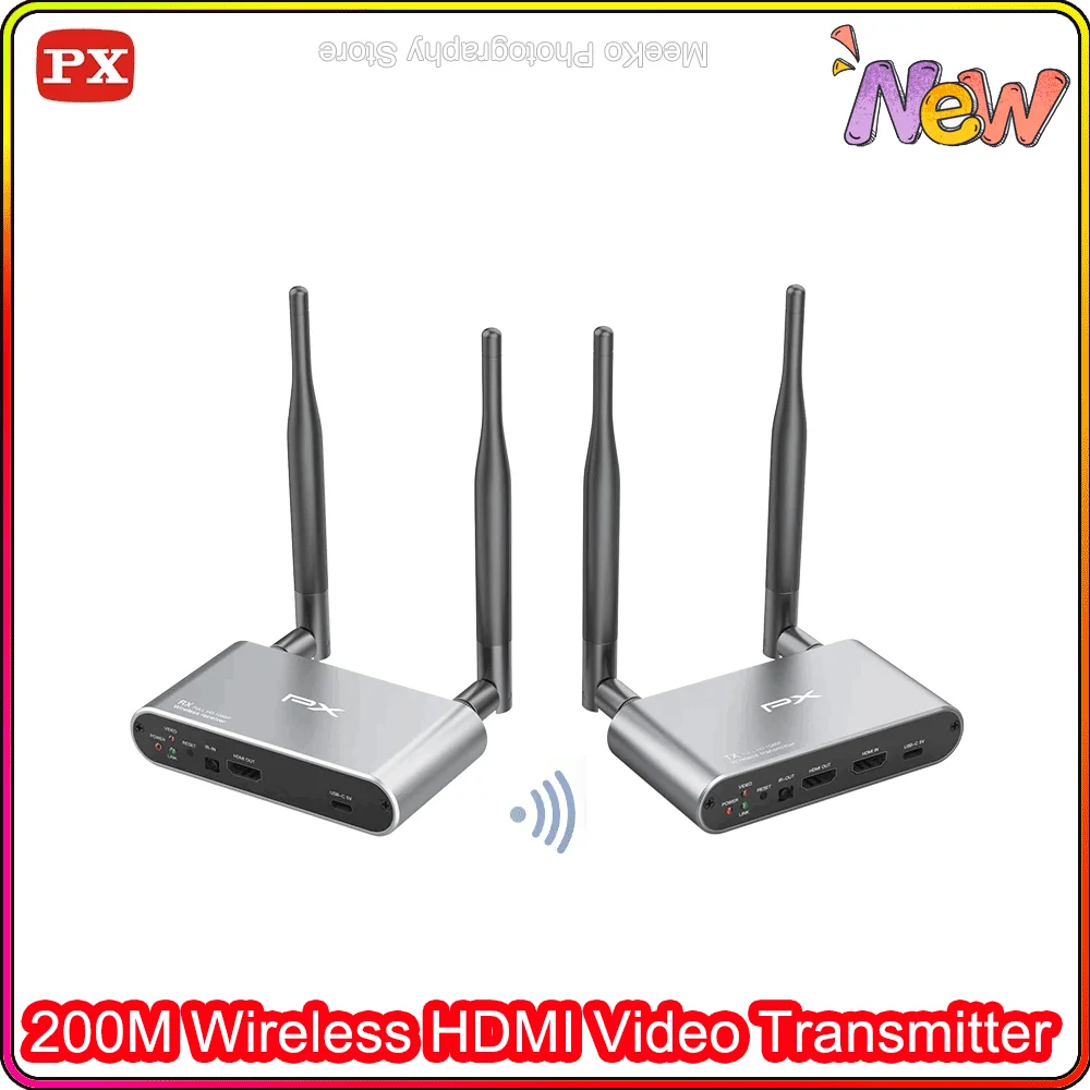 

PX 200M Wireless transmitter Video Projector Transmitter & Receiver for DSLR Camera Laptop PC TV