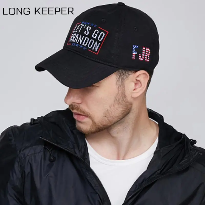 

Lets Go Brandon FJB Baseball Cap Outdoor Sun Cap New Cotton Embroidery Women Men Fashion Four Seasons Dad Adjustable Casual Hat