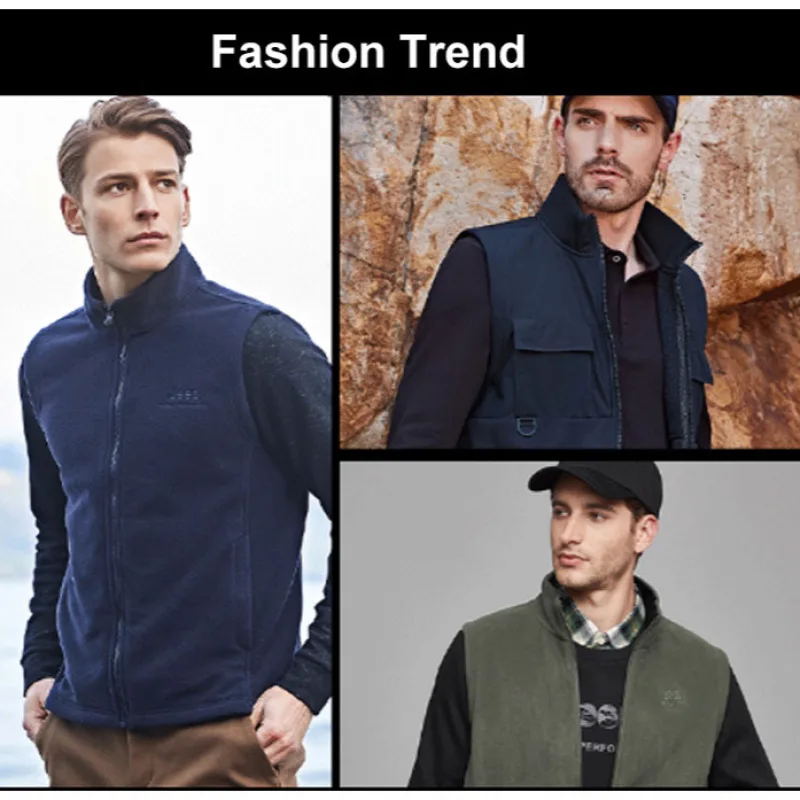 Мужской теплый жилет с воротником-стойкой приталенная куртка на молнии