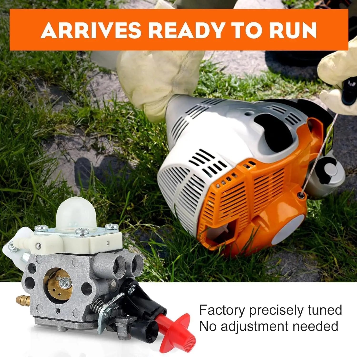 Фото Карбюратор FS56RC для триммеров Stihl FS70R, FS56, KM56RC, FS70, FC70, HT56C, KM56, FC56, FS50, HL56K (4144 120 0608, C1M-S267A) №5