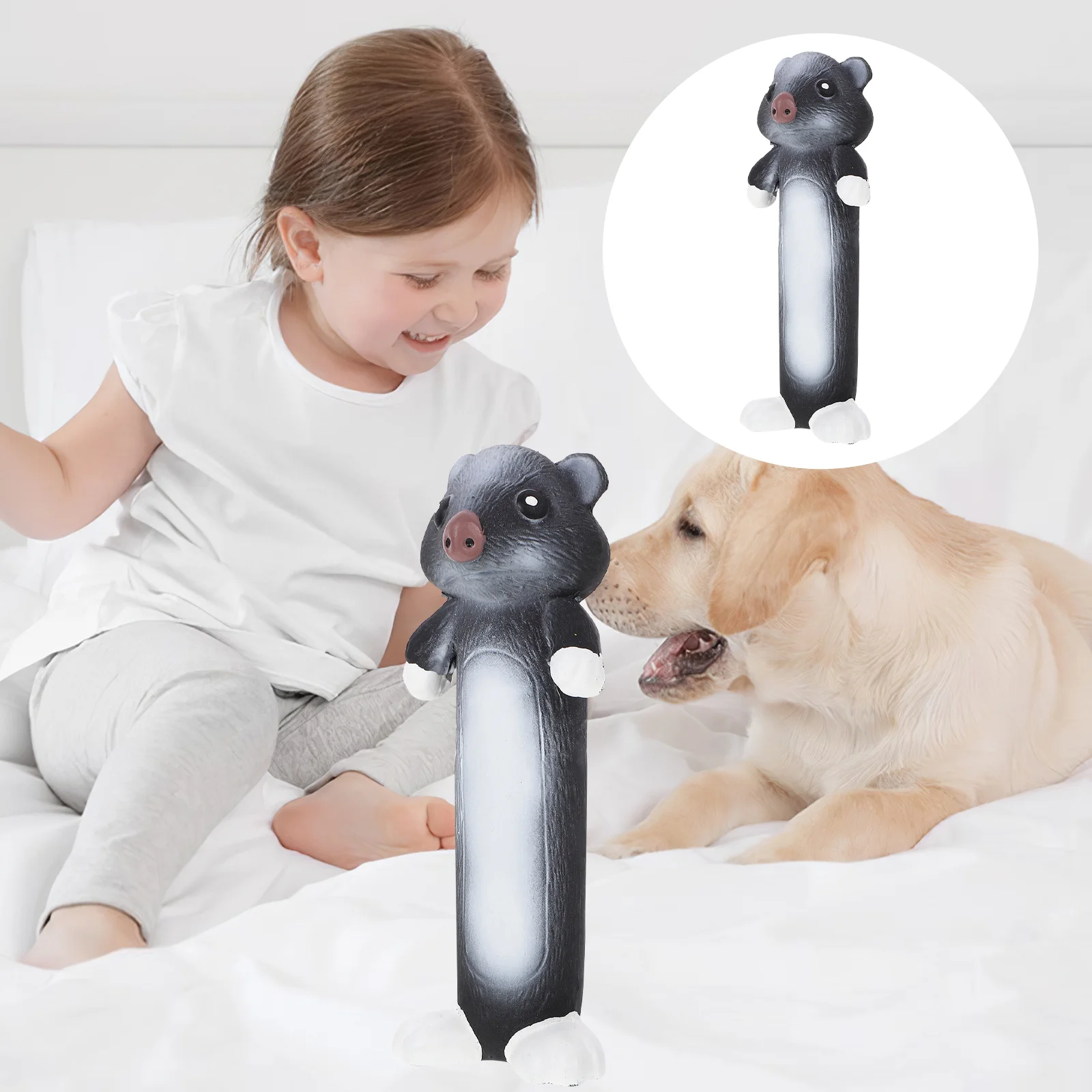 

Puppy Molar Toy Cartoon Animal Shape Squeaky Pet Biting Chewing Plaything