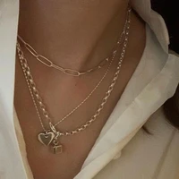 new silver fall in love cube pendant necklace female french temperament fashion jewelry couple luxury jewelry