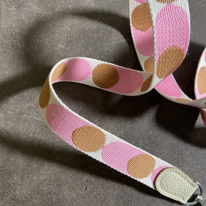 Evelyn Bag Belt Customization/Cowhide Material Bag Belt Shoulder/One-inch Wide Polka-dot Pattern Shoulder Strap