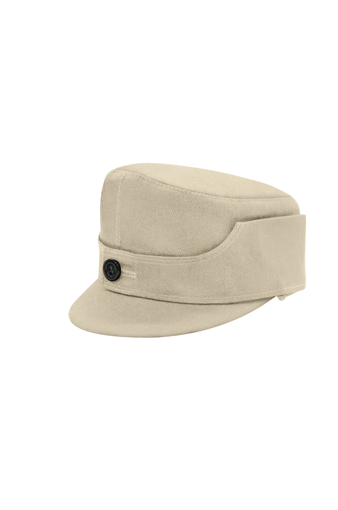 GHFA-024 Gebirgsjager Single Button Bergmütze Off White HBT Field Cap