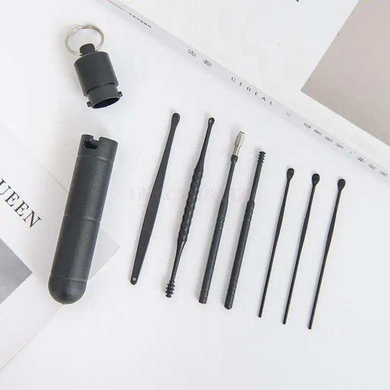 

7 шт./коркор. инструмент для удаления ушного воска, ухочистка, ложка для очистки ушей, ухочистка, очищающее средство