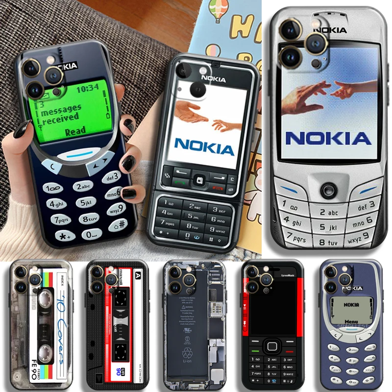 Винтажная лента для Nokia Apple iPhone 13 12 11 Pro Max Mini X XR XS 5 6 7 8 Plus чехол телефона силиконовый