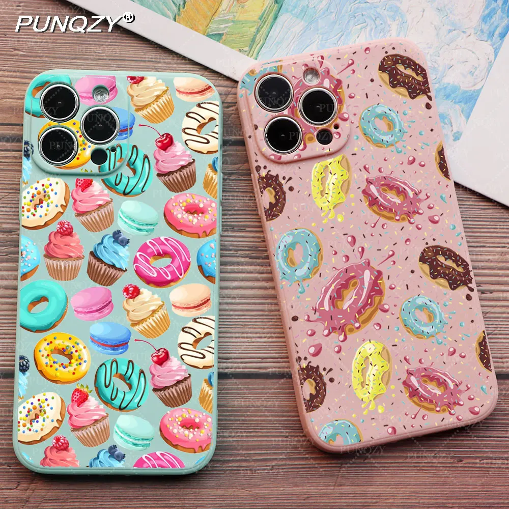 

Fast Food Donut Ice Cream Pizza art Phone Case For iPhone 14 pro max 12 pro 13 pro max 11 pro MAX 6 8 7 Plus X XSMAX XR TPU Case