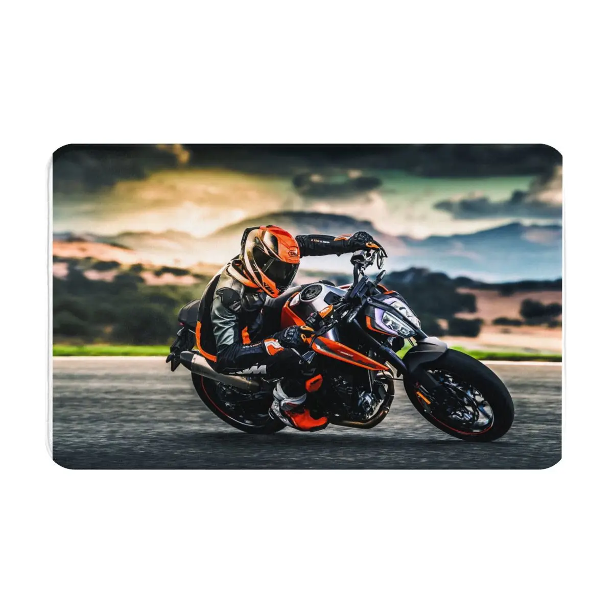 

Motorcycle Bath Carpet Door Mat Rugs Toilet Living Room Rugs Super Absorbent Dirty Resistant Thick Warm Decorate Large Size Soft