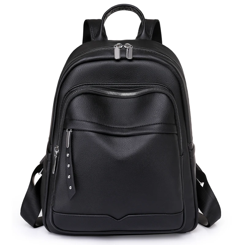 

Fashion Large Capacity Book Bag for Teenager Women's Backpack Travel Backpack Soft Leather Backpack Student Backpack
