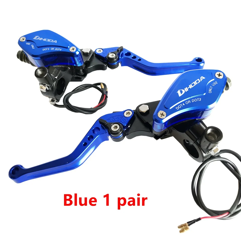 

1 пара Универсальный мотоциклетный Гидравлический тормозной насос сцепления Главный цилиндр для Yamaha Kawasaki Suzuki Honda 22 мм 7/8 дюйма руль