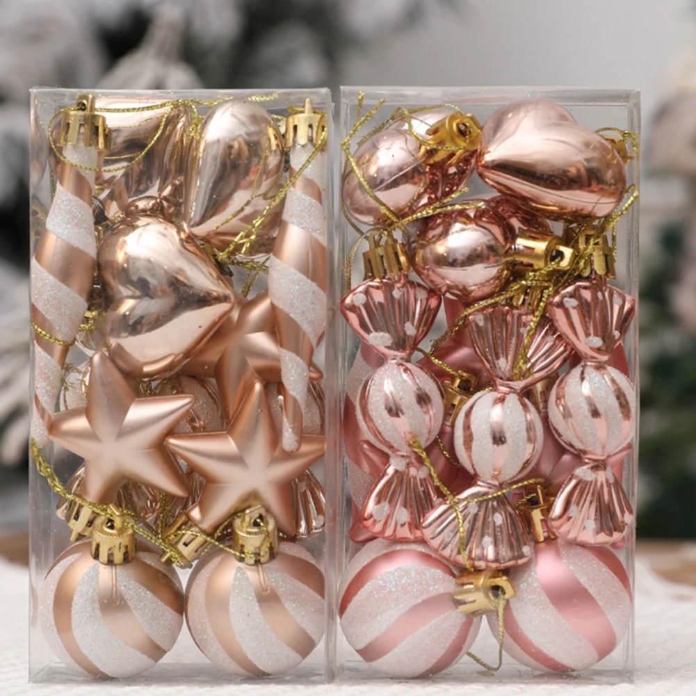 Рождественские елочные шары красная конфета подвесной орнамент большие