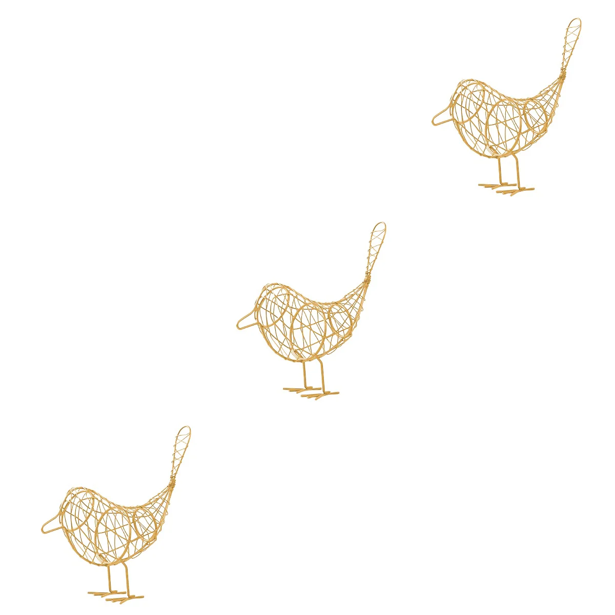 

Bird Iron Figurine Metalanimal Sculpture Decor Wire Wall Decorative Geometric Hummingbird Sign Sculptures Ornament Dining Room