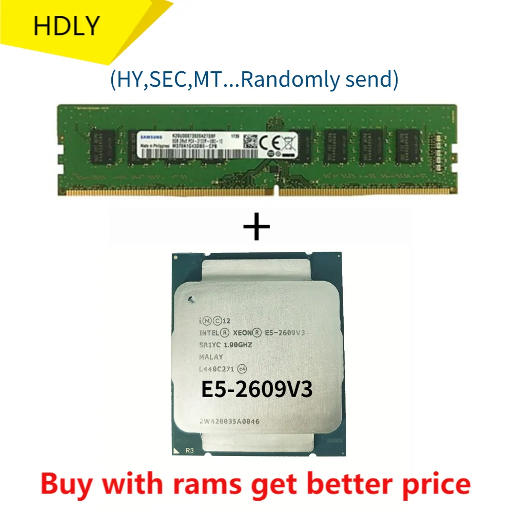 

DDR4 4G 2133Mhz with E5-2609v3 1.9 GHz Six-Core Six-Thread CPU Processor 15M 85W LGA 2011-3