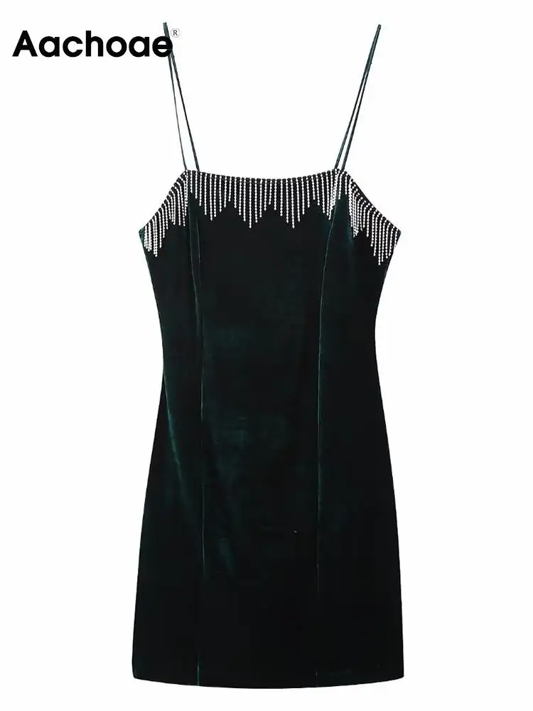 

Платье-мини женское однотонное ТРАПЕЦИЕВИДНОЕ без рукавов с блестками и открытой спиной