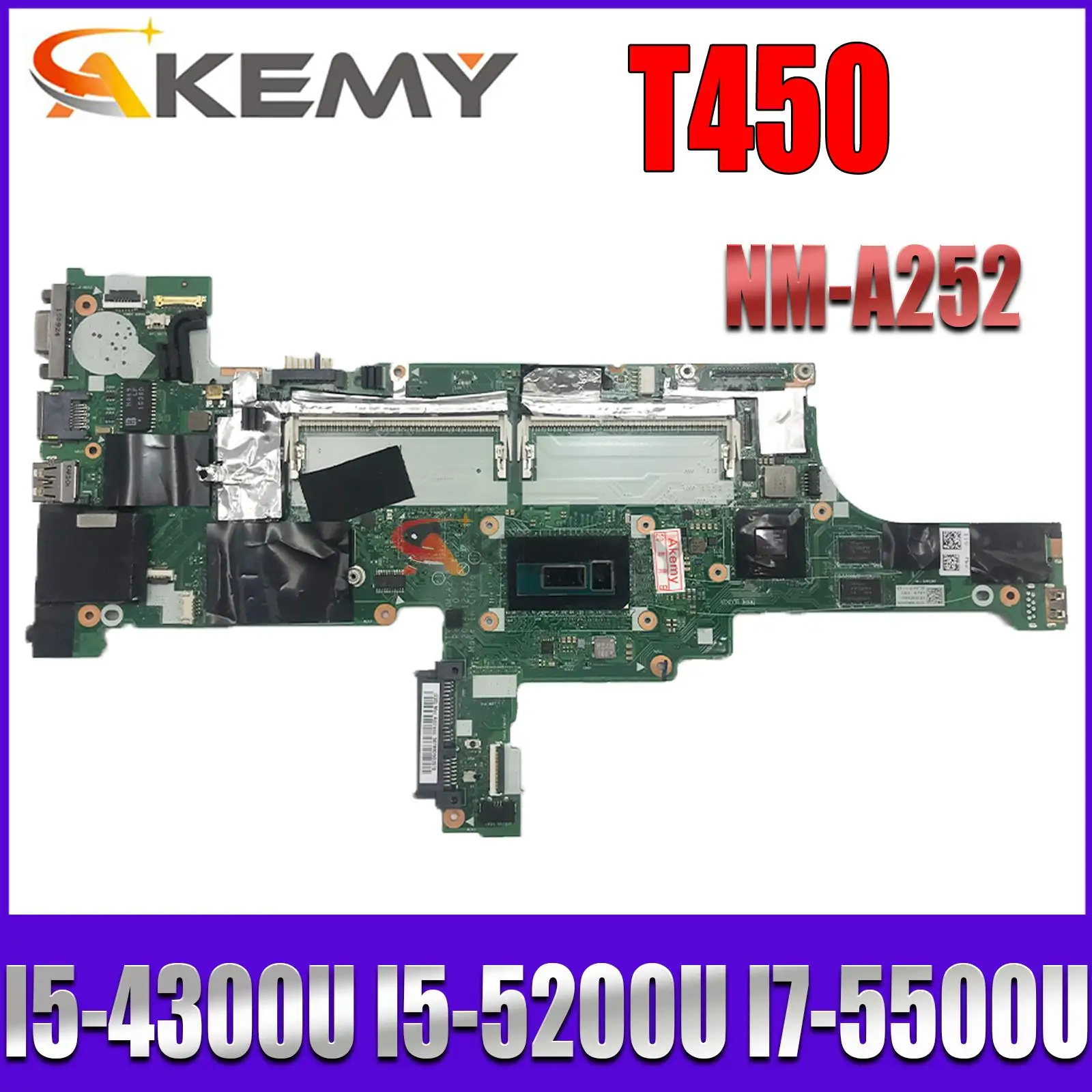 

Для ноутбука Lenovo ThinkPad T450, материнская плата, I5-4300U CPU 940M, распределенная видеокарта ai0, системная плата