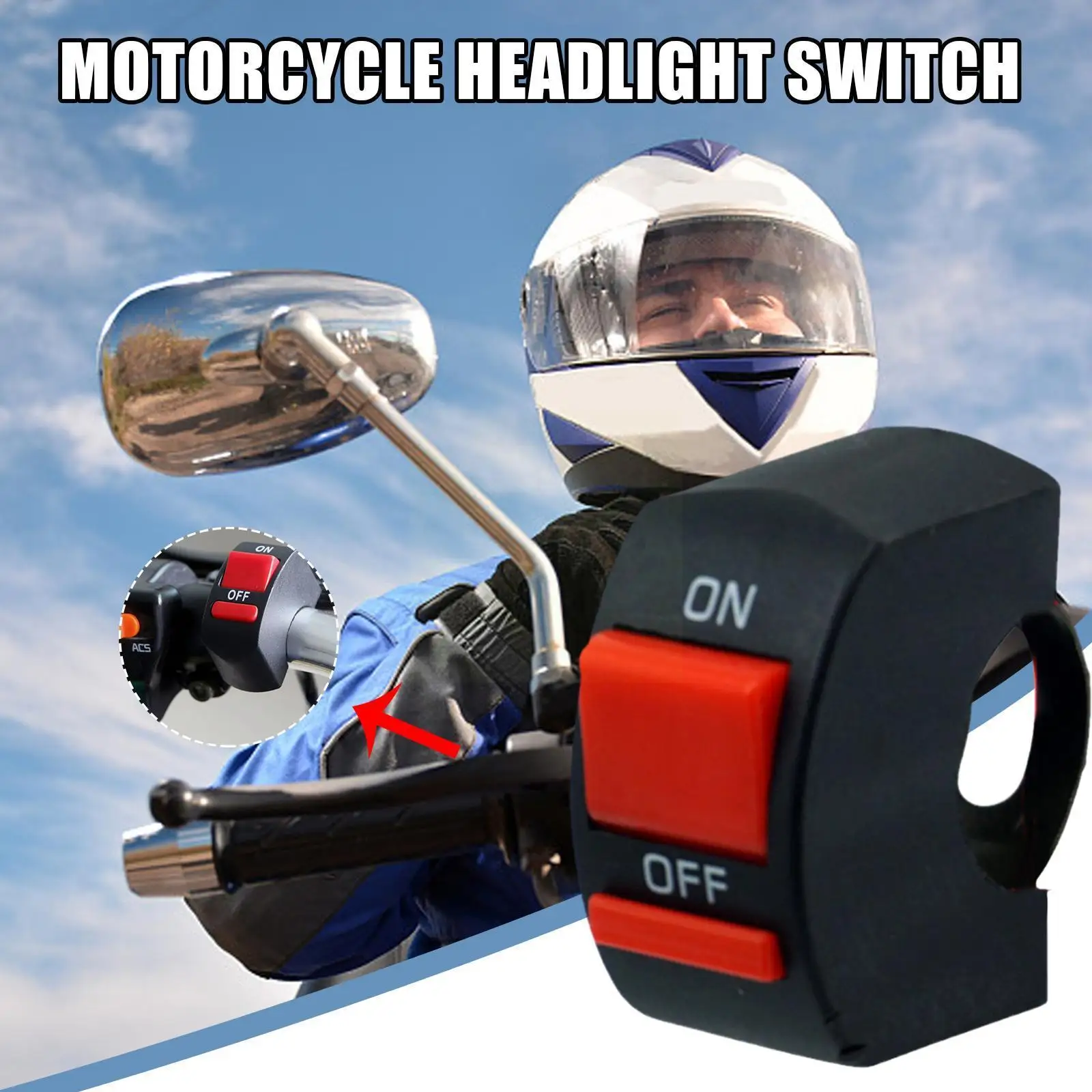 

Universal Motorcycle Handlebar Flameout Switch Connector 22mm ON/OFF Moto Light Switch Button For Scooter Motorbike Acessor N2D7