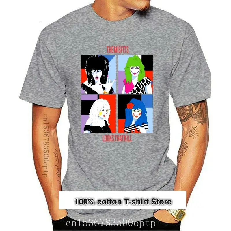 

Camiseta de Jem and the Holograms para hombre y mujer, camisa negra de talla grande, The Misfits, se ve que mata, novedad