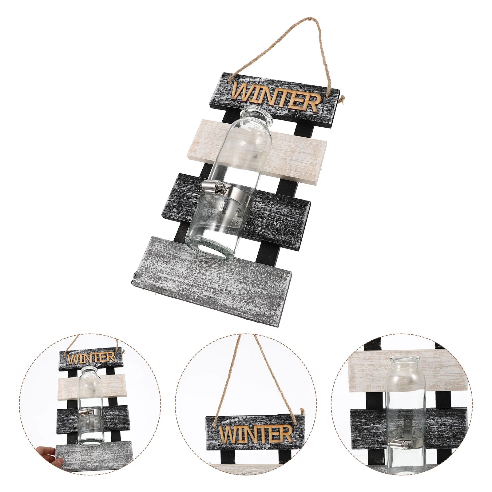 

1 Set Terrarium With Board Modern Novel Flower Vase Glass Terrariums Glass Terrariums With Board Home Decoration