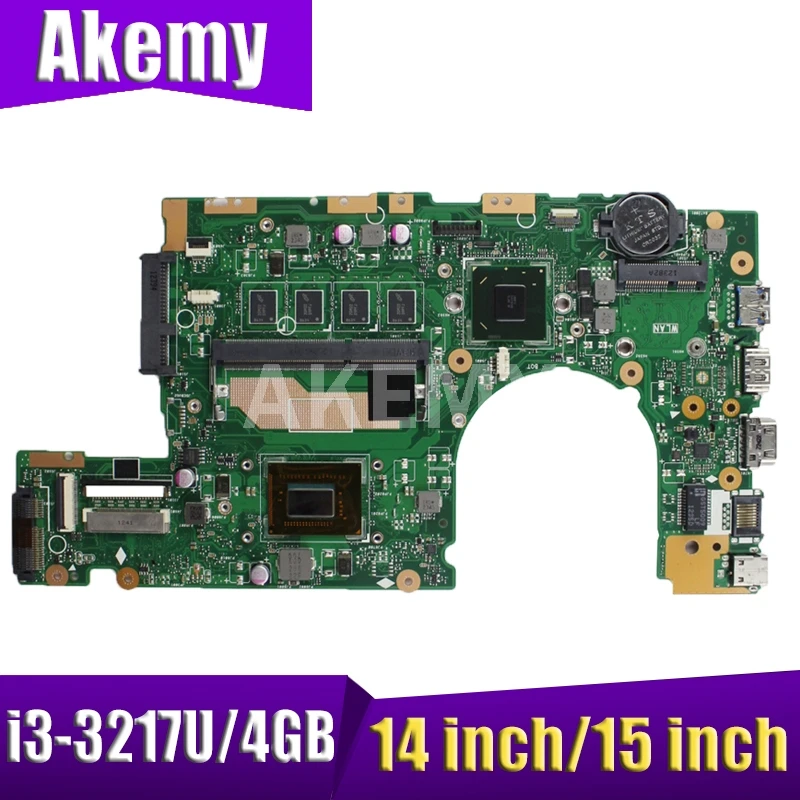 

S400CA REV2.1/3,1 материнская плата 4GB-RAM i3-3217U SR0N9 Материнская плата ASUS S500CA S500C S400CA, материнская плата ноутбука, протестированная материнская плата