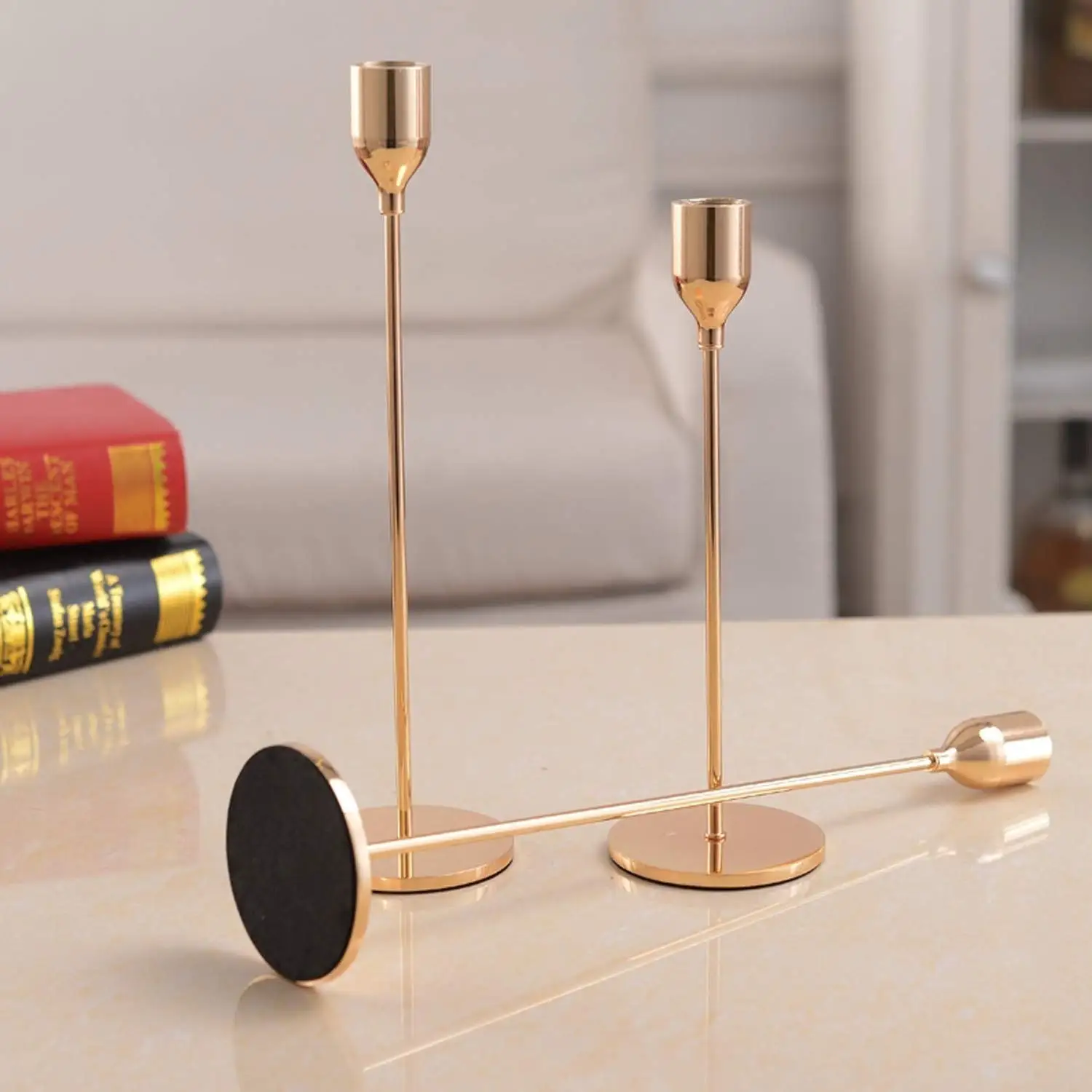 

3Pcs Metal Candle Holders Luxury Chandelier Simple Golden Wedding Decoration Bar Party Living Room Decor Home Decor Candlestick