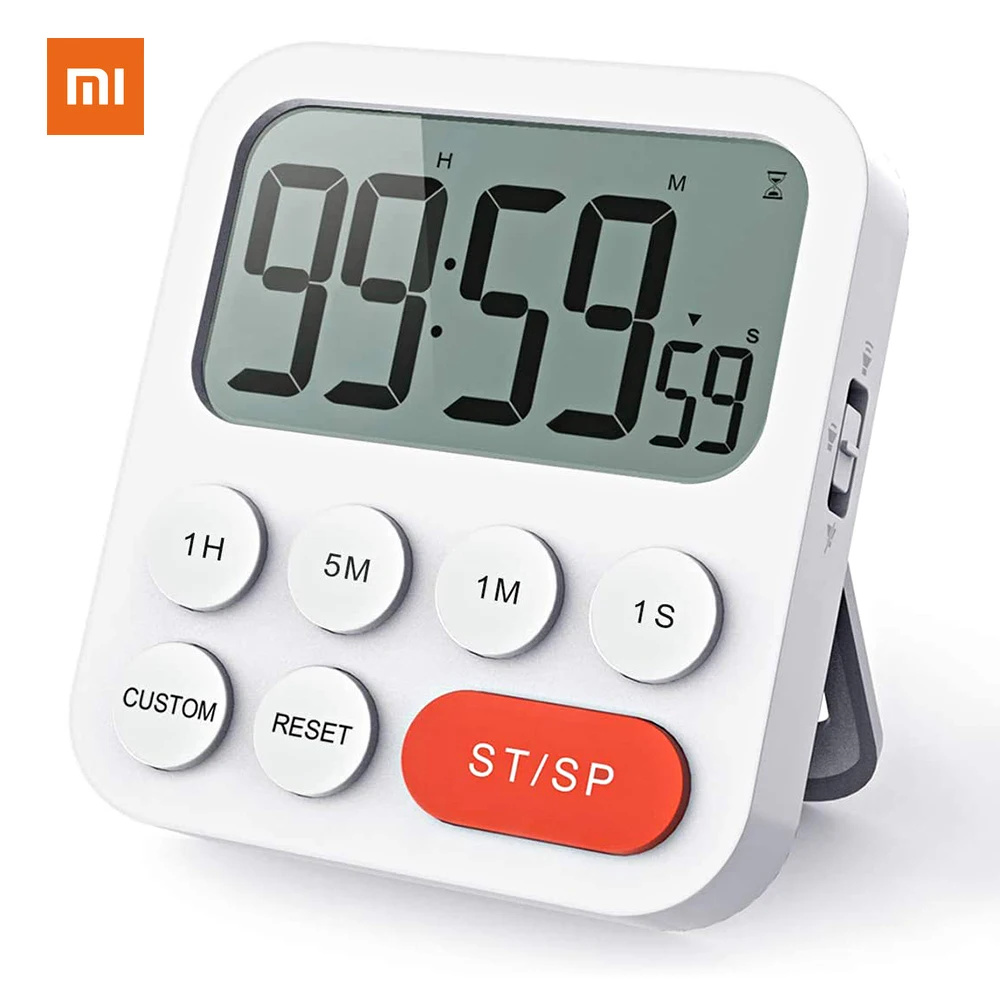 

Цифровой кухонный таймер Xiaomi, кухонный счетчик с таймером для приготовления пищи, учебы, душа, будильник, таймер с ЖК-дисплеем, Электронный О...